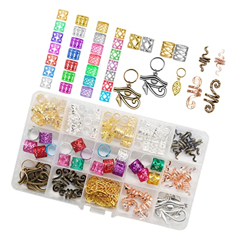 VINTORKY 116stücke Teiliges Dreadlock Schmuckset Metallperlen Für Zöpfe Und Dreadlocks Leicht Und Langlebig Für Kreative Haaraccessoires Und Individuelle Styles von VINTORKY