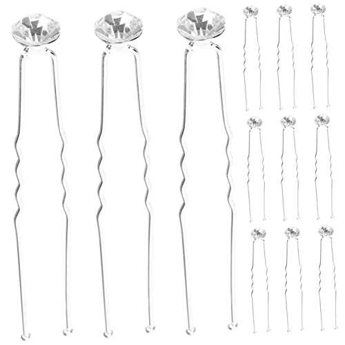 VINTORKY 12stücke Teiliges Braut-haarspangen Strass Elegante Förmige Haarnadeln Für Hochzeiten Haarschmuck Für Frauen Für Hochsteckfrisuren Und Besondere Anlässe von VINTORKY