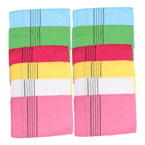 VINTORKY 12 Stück Teiliges Sauna-peeling-handtuch Grober Textur Kräftige Farben Effektive Hautreinigung Langlebiges Design für Spa Gym und Tägliche Anwendung von VINTORKY