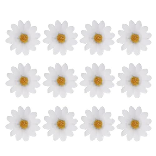 VINTORKY 12 Stück Teiliges Set Mini Daisy Haarspangen für Mädchen Niedliche Blumen Haaraccessoires für Rutschfeste Haarklammern Weiß Perfektes Styling für von VINTORKY