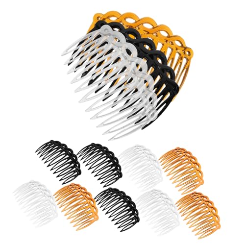 VINTORKY 12stücke Seitige Haarkämme Für Frauen Mädchen Haarschmuck Mit Kunststoffzähnen Retro Design Für Haarstyling Und Dekoration von VINTORKY
