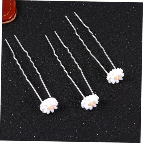 VINTORKY 16 Stück Teiliges Gelbe Resin Daisy Haarnadeln U Form Blumen Haarklammern Damen Haarschmuck für Frauen Mädchen Hochzeit Geburtstag Alltagsstylings von VINTORKY