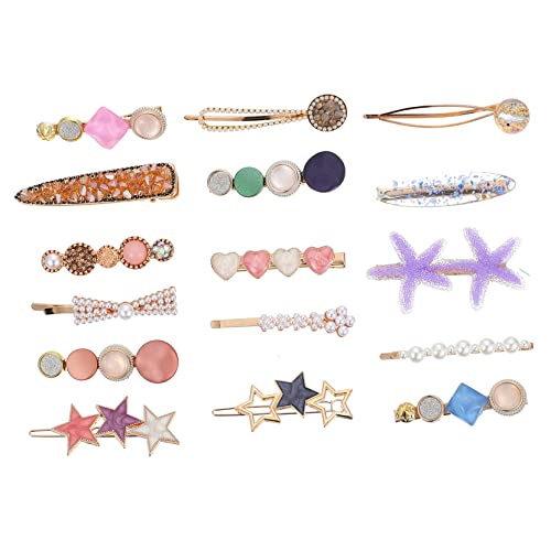 VINTORKY 16stücke Haarspangen Zarte Haarbarrettes Haarnadeln Stilvolle Seitige Haarclips Frauen Mädchen Kopfschmuck Haaraccessoires von VINTORKY
