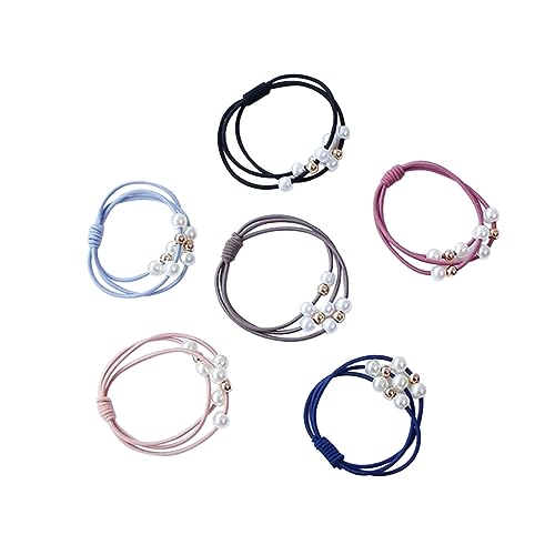VINTORKY 18stücke Perlenhaargummi Mit Elastischen Pferdeschwanz-haltern Haarringen Für Junge Mädchen Und Erwachsene Als Modisches Haarschmuck Zubehör von VINTORKY
