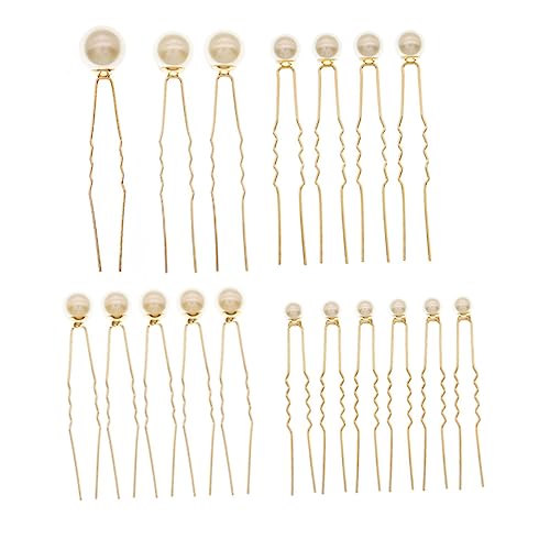 VINTORKY 18stücke Perle Haarnadeln Für Hochzeit Haarspangen Haarstäbe Für Damen Party Zubehör Dutt Haarnadeln Haarspangen Zur Hochzeit von VINTORKY