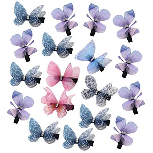 VINTORKY 18stücke Schmetterling Haarspangen Kleine Haarspangen Für Damen Und Mädchen Feen-accessoires Für Haarstyling Schmetterlings-haarschmuck Für Hochzeiten Und Partys von VINTORKY