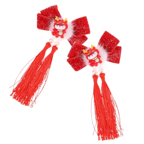 VINTORKY Elegante Drachen-themen-bogen-haar-clip Quaste Haarnadel Für Frauen Stilvolle Chinesische Neujahr Ihr von VINTORKY