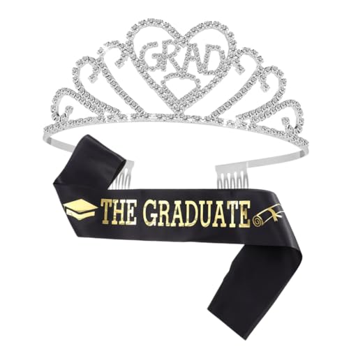 VINTORKY 1Satz Abschluss Etikette Gürtel Und Haarband Set Für Mädchen Graduation Zubehör Mit Schultergurt Und Haarreif Für Feierliche Abschlussfeier von VINTORKY