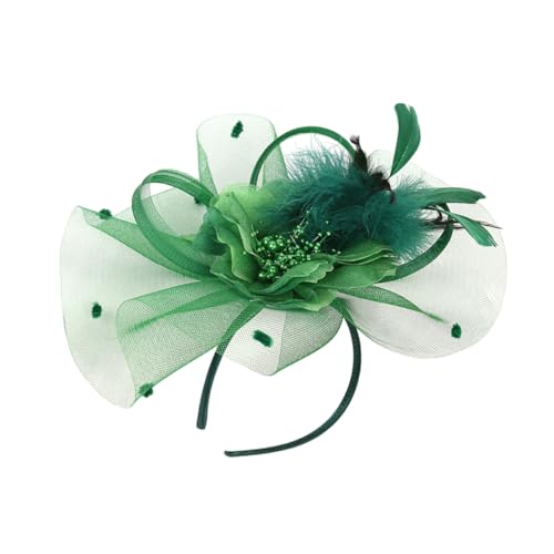 VINTORKY 1Stk Stirnband aus Federnetz Derby-Hut blaue Fascinatoren für Frauen Fascinator-Hut lila Hut Hüte Kopfschmuck für den Abschlussball Kopfbedeckung aus Garn charmant Federgarn Braut von VINTORKY