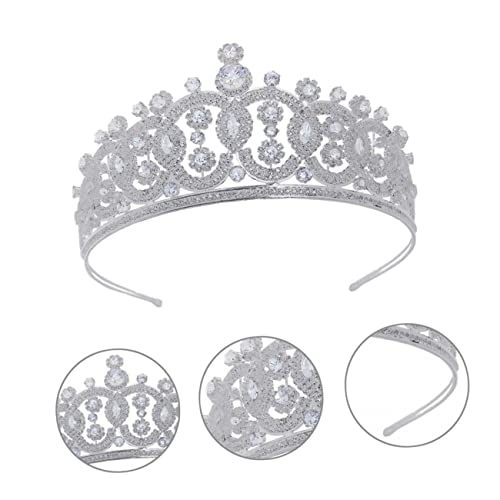 VINTORKY Krone Kopfbedeckung Hochzeit Tiara Für Frauen Mädchen Bräute Brautjungfern Ornament Haar Zubehör Glänzend von VINTORKY