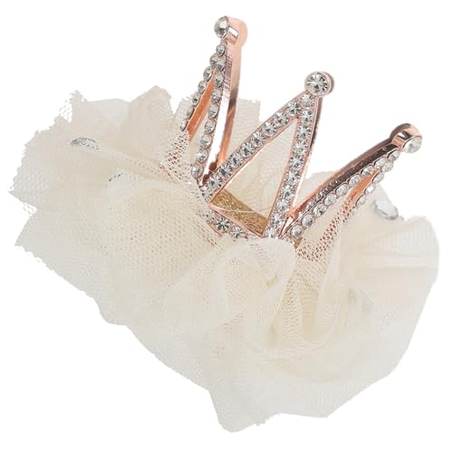 VINTORKY Junge Mädchen Krone Haar Clip Strass Bobby Clip Haarspangen Für Mädchen Junge Haarnadel Zubehör Beige von VINTORKY