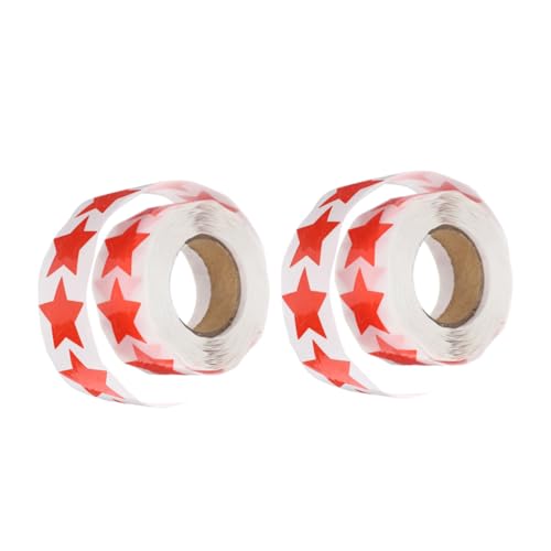 VINTORKY 2 Rollen Bräunungsaufkleber Stern Aufkleber Bräunungskleberabziehbilder Selbstklebende Karosserieaufkleber Solarium Aufkleber Bräunungsaugenaufkleber Kupferplattenaufkleber Rot von VINTORKY