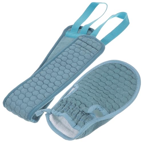 VINTORKY 2 Stücke Badetuch Handschuhe Weiche Spa Verwenden Streifen Reiben Zurück Wäscher Zufällige Farbe von VINTORKY