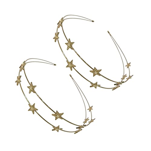 VINTORKY 2stücke Sterne Haarband Sternen Stirnband Haarreif Mit Sternen Für Damen Mädchen Delikater Haarschmuck Kopfschmuck Zarte Haarschmuck Für Party Tanz Und Täglichen Gebrauch von VINTORKY