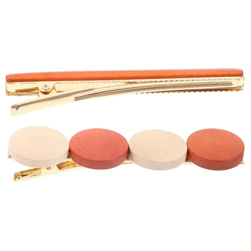 VINTORKY 2stücke Teiliges Holz-haarclips Für Damen Vintage Haarklammern Für Verschiedene Frisuren Zum Stylen Schlafen Und Makeup Rutschfest Und Vielseitig Einsetzbar von VINTORKY