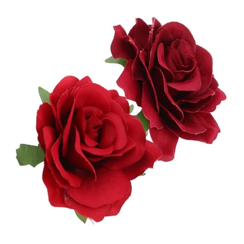 VINTORKY 2 Stück Handgemachte Blumen Haarklammern und Broschen für Hochzeiten Partys Tägliches Tragen Haarschmuck für Damen und Mädchen von VINTORKY