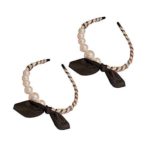 VINTORKY 2 Stück Hasenohren Haarreif mit Perlen Süßes Damen Stirnband für und Mädchen für Partys Fotoshootings und Alltag von VINTORKY