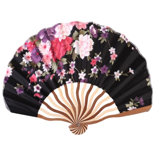 VINTORKY 2 Stück Japanischer Faltfächer Rot Schwarz Faltbare Dekorationsfächer aus Langlebigem Material Einzigartiges Design als für Frauen Handlicher Schmuck für Zuhause und Fotos von VINTORKY