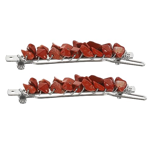VINTORKY 2 Stück Kleine Haarspangen Mode Styling Haarspangen Zum Stylen Haarschmuck Für Damen Reize Seitliche Clips Für Haare U Geformtes Haar Hochzeitszubehör Stift Band Rot Metall von VINTORKY