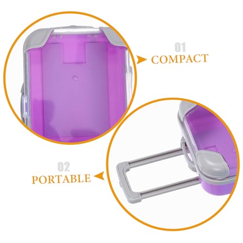 VINTORKY 2 Stück Mini Koffer Wimpern Aufbewahrungsbox mit Teleskopgriff und Stoßfest Großer Stauraum für Falsche Wimpern und Make Up Kompakt und Leicht als Tragbarer Beauty Organizer für von VINTORKY