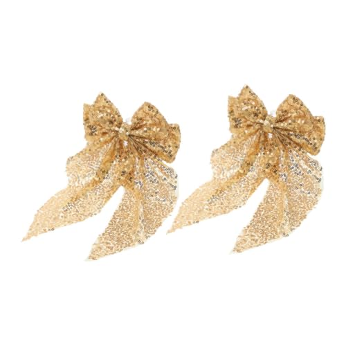 VINTORKY 2 Stück Oversized Haarschleifen mit Pailletten Große Schleifen Haarclips für Damen und Mädchen Glitzernde Haarschmuck Accessoires für Partys Hochzeiten und Alltag Fester Sitz von VINTORKY