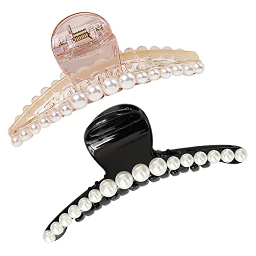 VINTORKY 2stücke Perlen-haarklammern Mode-haarnadeln Pferdeschwanzhalter Haarklammern Accessoires Für Damen Und Mädchen Geeignet Für Dickes Und Dünnes Haar Einfach Zu Tragen von VINTORKY