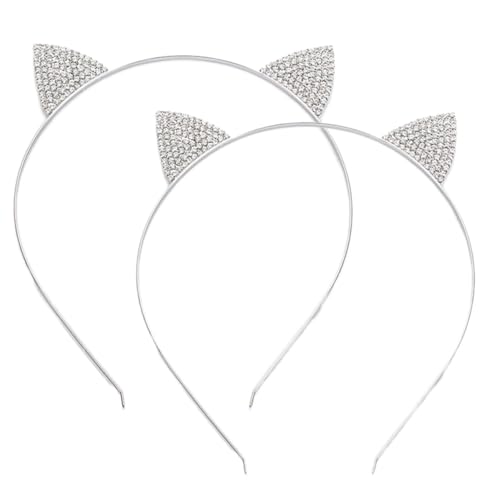 VINTORKY 2 Stück Rhinestone Haarreif mit Kristall Katzenohren Glitzerndes Haarband Damen Modisches Stirnband für Party Karneval und Alltag Süßer Haarschmuck Geschenkidee VINTORKY 2 Stück Rhinestone Haarreif mit Kristall Katzenohren Glitzerndes Haarband Damen Modisches Stirnband für Party Karneval und Alltag Süßer Haarschmuck Geschenkidee von VINTORKY
