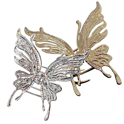 VINTORKY 2stücke Haarklammern Mit Schmetterlingsdesign Dekorative Haarschmuck-clips Für Damen Und Mädchen Halten Von Haaren Beim Waschen Schminken Oder Sport von VINTORKY