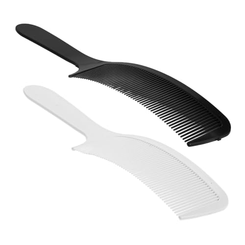 VINTORKY 2 Stück Teiliges Friseurkamm set Gebogen und Flach Langlebiger Entwirrt Sanft Feines Haar für Herren Damenhaarschnitt Zuhause Salon Professionelle Haarschneidehilfe von VINTORKY