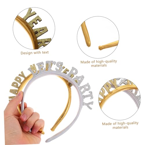 VINTORKY 2 Stück Teiliges Haarband Year Party Haarreif mit Zahlen Design Bequemes Festival Haarschmuck für Damen Geeignet für Silvester Weihnachten und Halloween von VINTORKY