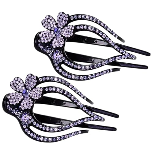 VINTORKY 2 Stück Teiliges Haarklammern für Frauen Rutschfeste Robuste Haarspangen mit Einzigartigem Zahn Design Haarklammern für Dickes Haar Langlebige Styling Clips für Alltag und von VINTORKY