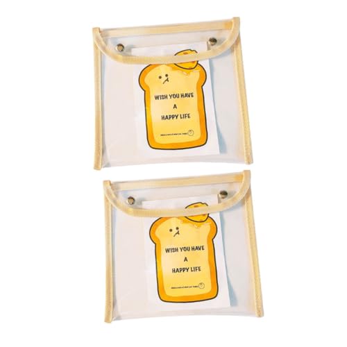 VINTORKY 2 Stück Transparente Make Up Tasche wasserdichte Aufbewahrungstasche mit Druckknopf für Damen Multifunktionale Kosmetiktasche aus PVC für Reisen und Camping von VINTORKY