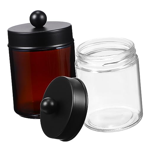 VINTORKY Baumwolle Tupfer Container Glas Baumwolle Pads Bad Organizer Deckel Make-up von VINTORKY