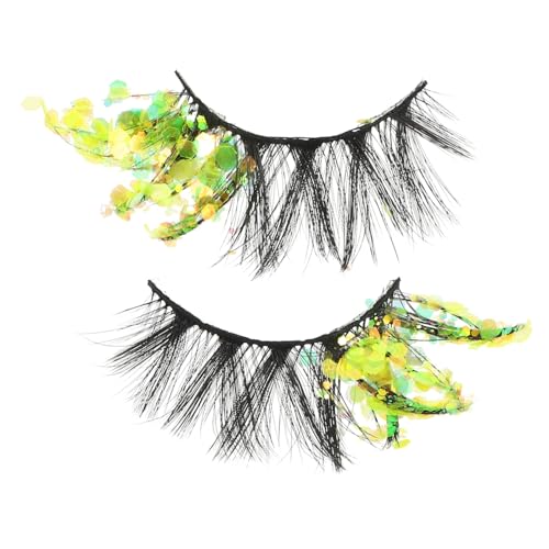 VINTORKY 2stücke Natürliche Künstliche Wimpern Diy Wimpernstreifen Mit Leuchtendem Falsche Wimpern Für Frauen Für Party Und Alltag von VINTORKY