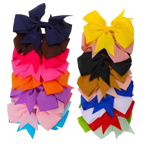 VINTORKY 20 Stück Haarspangen mit Schleifen für Mädchen Bunte Haarschmuck Clips für Junge Mädchen Kleinkinder für Geburtstage Feste und Mehr von VINTORKY