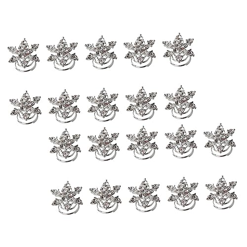 VINTORKY 20stücke Teiliges Schneeflocken-haarspangen Spirale Haarnadeln Brautschmuck Mit Kristallen Für Hochzeiten Und Partys Elegantes Haaraccessoire Für Besondere Anlässe von VINTORKY