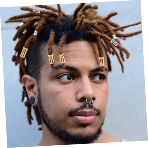 VINTORKY 200 Stück Teiliges Haarschmuck Dreadlocks Ringe aus Hohl Gefertigter Haar Accessoire für Zöpfe und Flechtfrisuren Gold und Silber Einfach Anzubringen für Festival und Party von VINTORKY