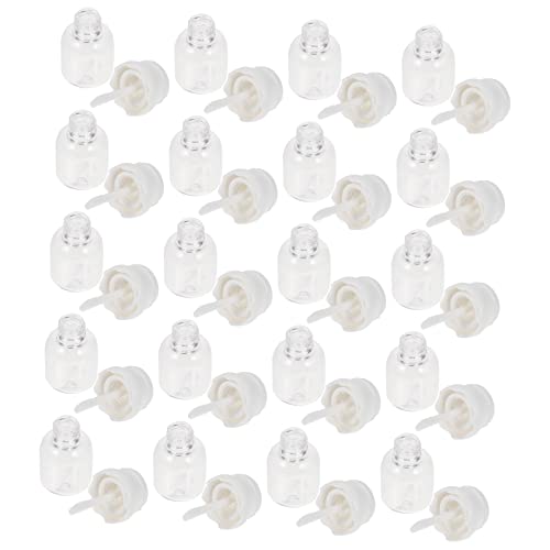 VINTORKY 20stücke Mini Milchflasche Lip Gloss Röhren Leere Lip Balm Behälter Wiederverwendbar Und Tragbar Für Lippenpflege Transparent Mit Weißen Deckeln von VINTORKY