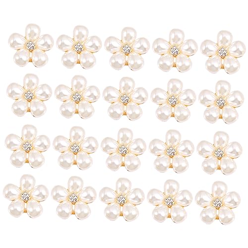 VINTORKY 20stücke Strass Perle Haar Clip Charms Diy Kopfschmuck Decor Bastelzubehör Haarspangen-charms Haarnadel-accessoires Langlebig Und Verschleißfest von VINTORKY