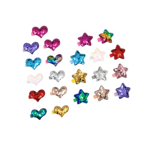 VINTORKY Modische Herzförmige Haarspangen 22 Stück Kinder-haarspange Sternmuster Haar-accessoires Für Babys Zufällige Farbe von VINTORKY