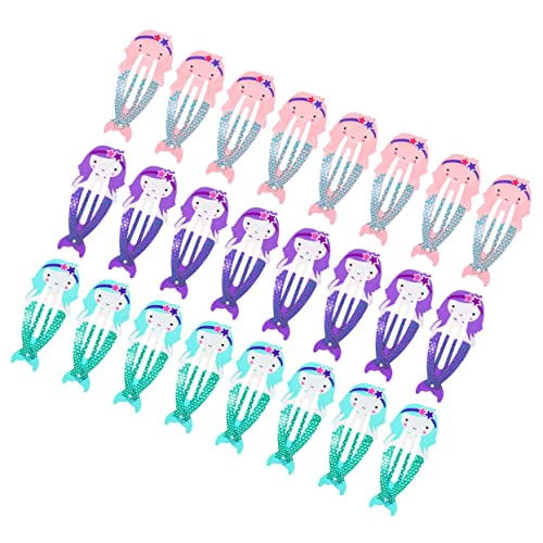 VINTORKY 24stücke Meerjungfrauen-haarspangen Aus Metall Snap Haarspangen Für Junge Mädchen Für Mädchen Meerjungfrauen-haarschmuck Zur Dekoration Für Geburtstagsfeiern Und Hochzeiten von VINTORKY