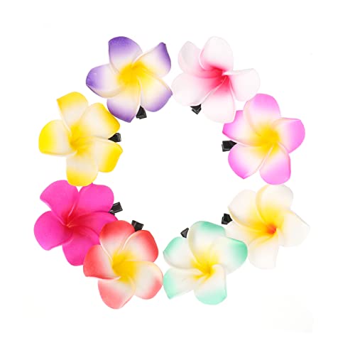 VINTORKY 24st Hawaiianische Dekorationen Plumeria-haarspangen Für Frauen Blumenclips Plumeria-schaum-haar-accessoires-clip Braut Hochzeit Party Strand Haarspangen Haarring Fräulein Fee von VINTORKY