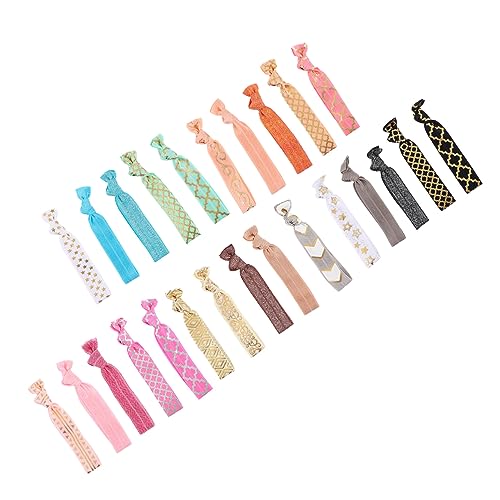 VINTORKY 25 Stück Teiliges Elastischer Haargummis Knick für und Mädchen Vielseitige Haarhalter für Zöpfe Armbänder und Mehr Verschiedenen Farben und Mustern Erhältlich von VINTORKY