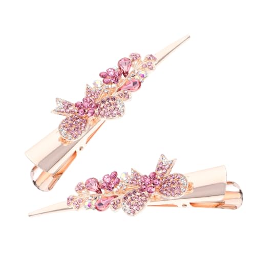 VINTORKY 2stücke Große Haarklammern Mit Strass Glitzerndem Und Schleifen-design Rutschfeste Alligator-haarklammern Für Frauen Und Mädchen Eleganter Haarschmuck Für Besondere Anlässe von VINTORKY