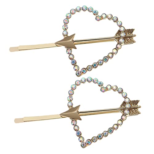 VINTORKY 2stücke Strass Haarnadeln Im Herzdesign Glänzende Haarspangen Für Damen Elegante Haarschmuck Accessoires Für Hochzeiten Geburtstagsfeiern Und Besondere Anlässe von VINTORKY