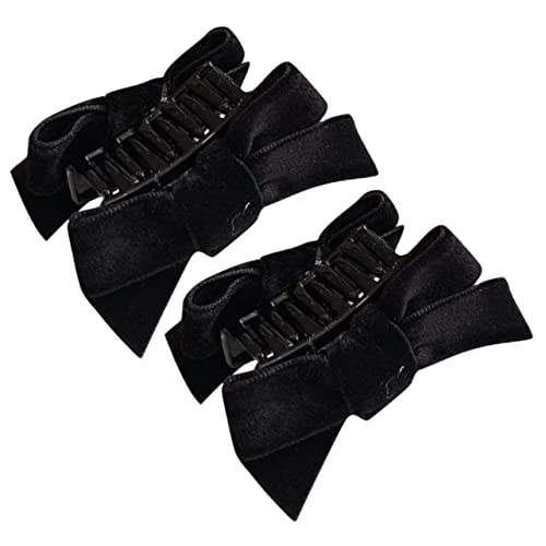 VINTORKY 2St Schmetterlingsclip aus Samt Schwarze Haaraccessoires Mädchen Haare Haarspangen Haarnadel Haarklammer Tiara Haarschleifen für Frauen Accessoires für Teenager-Mädchen Knopf von VINTORKY