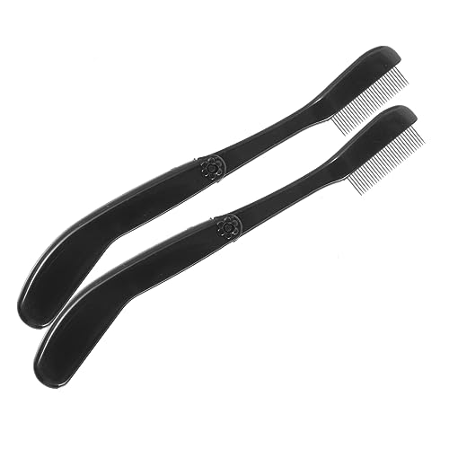 VINTORKY 2St bescherung weihnachten weihnachten eyelash separator brow brush Wimperntusche Lidschattenpinsel Duo Wimperntrennbürste Wiederverwendbare Augenbrauenkämme Stahlnadel von VINTORKY