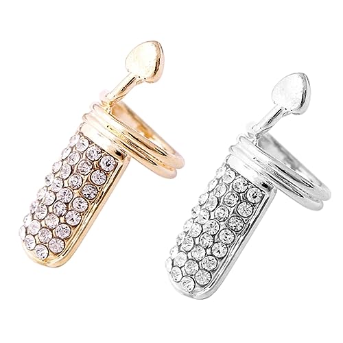 VINTORKY 2St fingernagel ringe Kristall gefälschter Nagel Nagelring aus Strass light fronleichnam hochzeitsdeko Nagelring für Frauen Nagel Kunst Dekoration Strasssteine schmücken Zubehör von VINTORKY