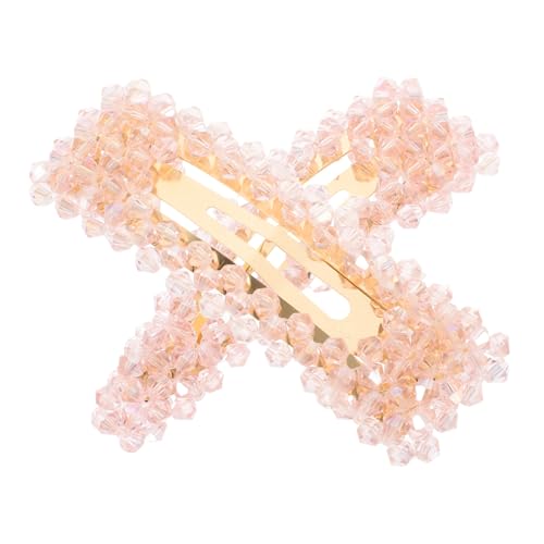 VINTORKY 2St Kristall-Haarspange für Damen haarklammer set haarspangen set Haarnadelkopfschmuck mit Druckknöpfen Haarnadel schnappen Haar Klammern kawaii Haarnadel Schnapphaarspange dicht von VINTORKY