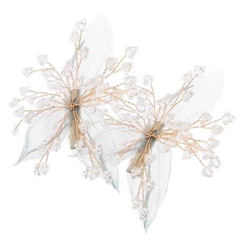 VINTORKY 2stücke Haarnadel Für Frauen Blattförmiger Kopfschmuck Haarschmuck Mit Kristall Dekoration Blatthaarspange Aus Hochwertiger von VINTORKY